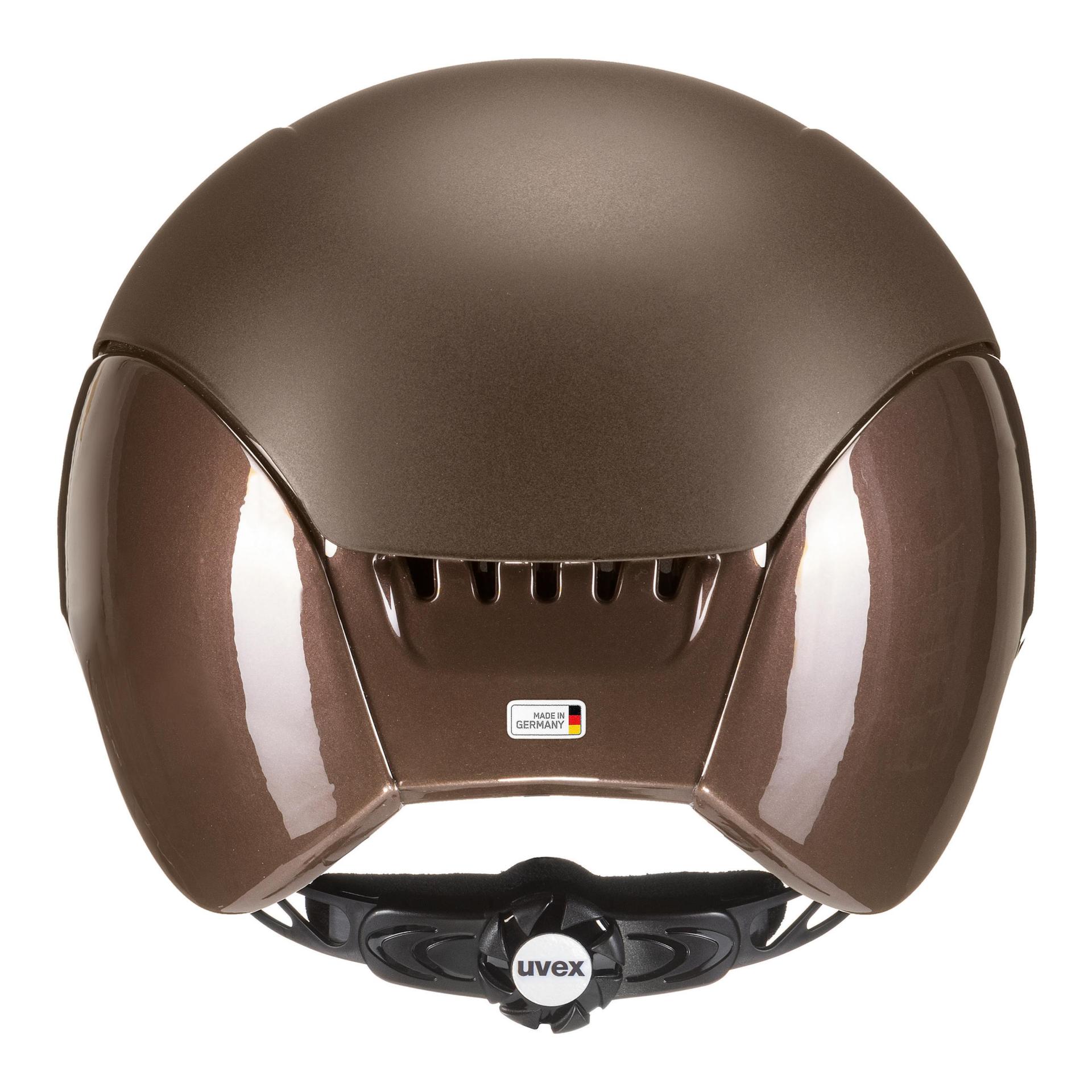 Uvex Reithelm Elexxion Pro - brown mat shiny