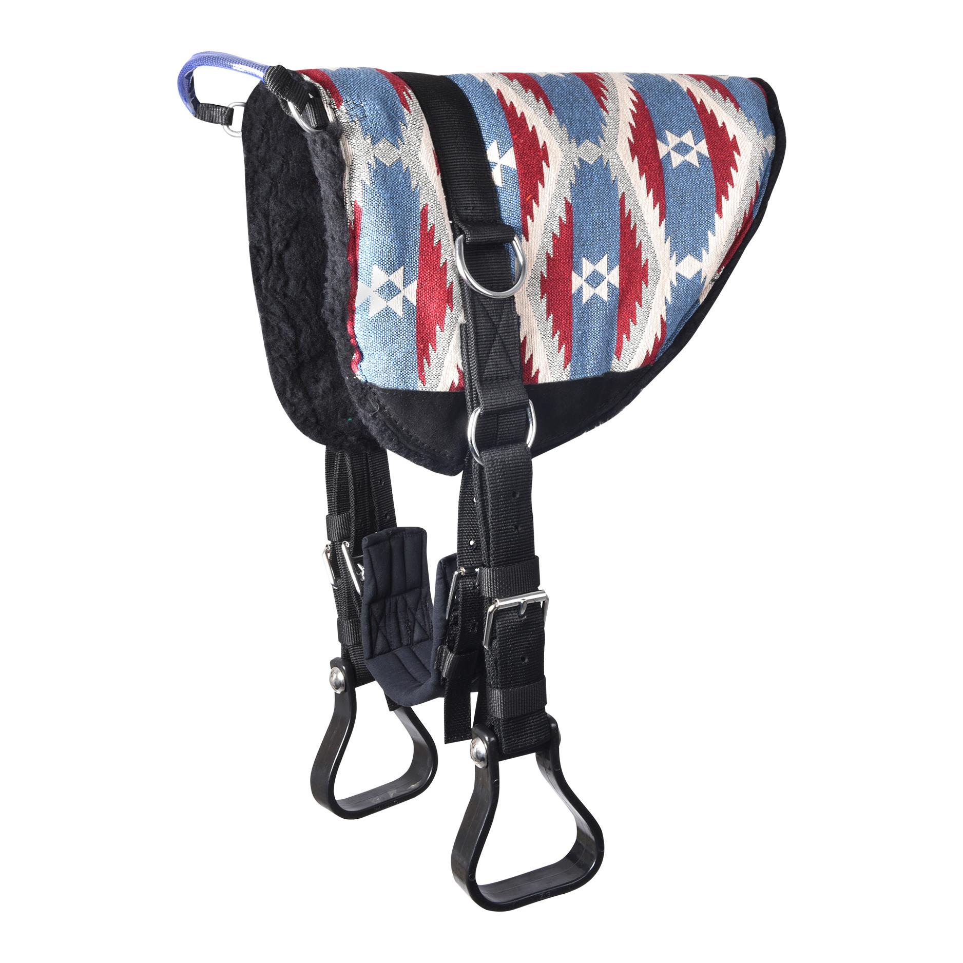 Waldhausen Bare-Back-Pad Reitkissen - blau/rot