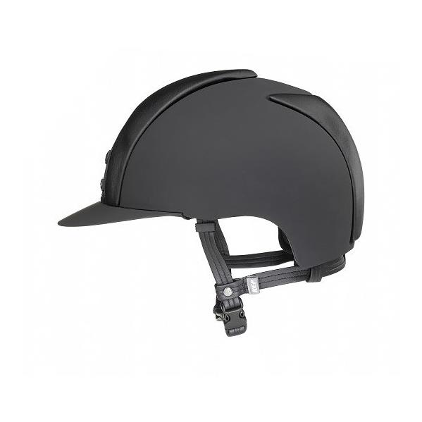 KEP Reithelm Cromo Textile - schwarz/satin schwarz