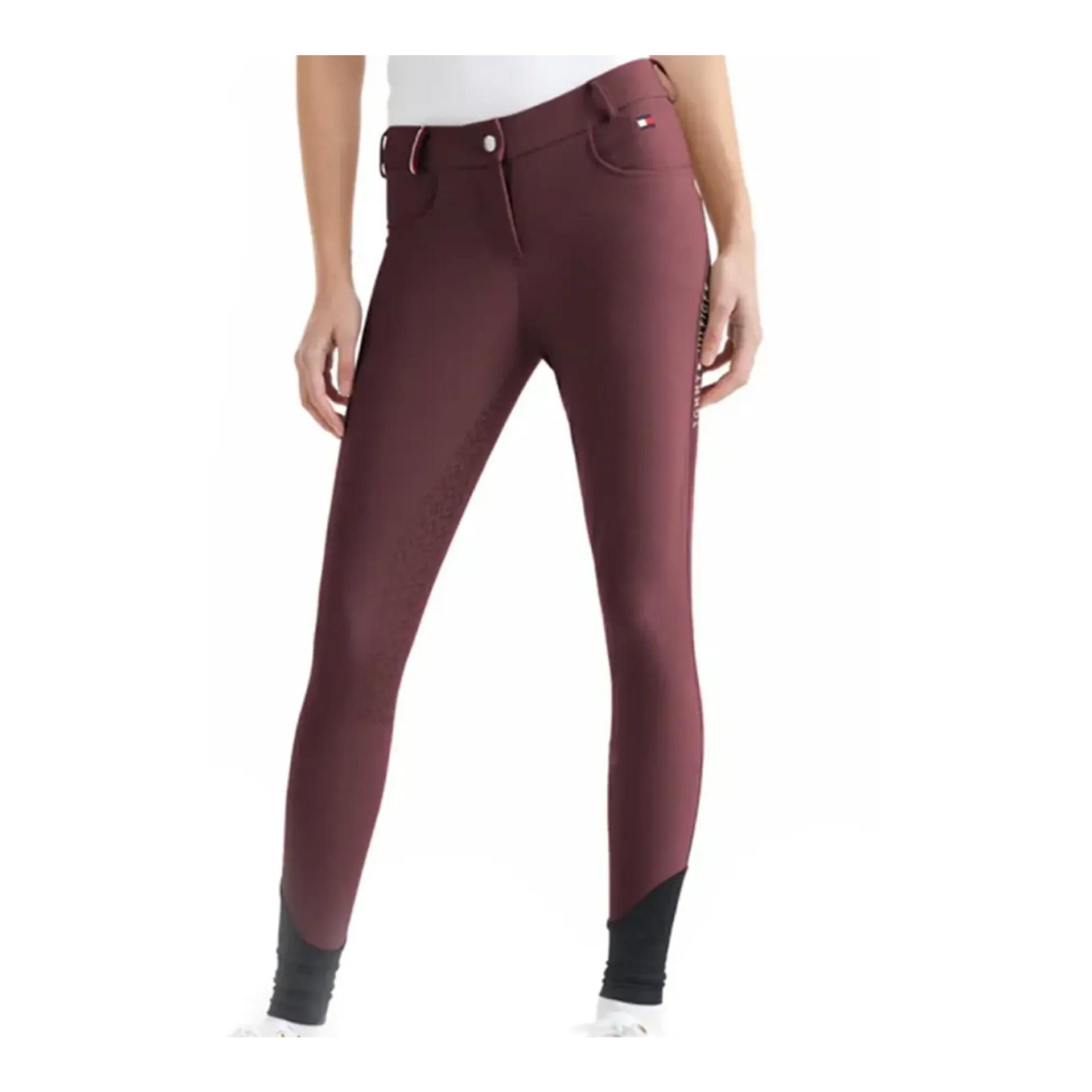 Tommy Hilfiger Equestrian Reithose Classic Kniebesatz Damen Deep Burgundy