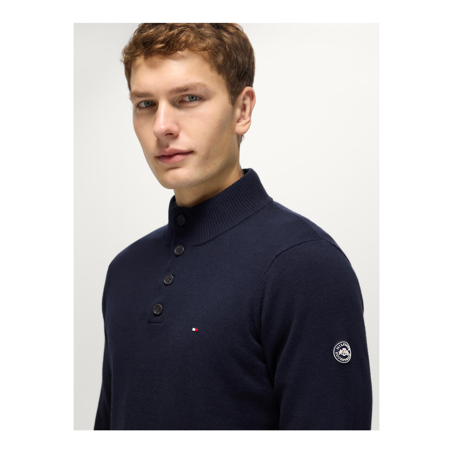 Tommy Hilfiger Equestrian Pull homme à boutons 1/4 Scott