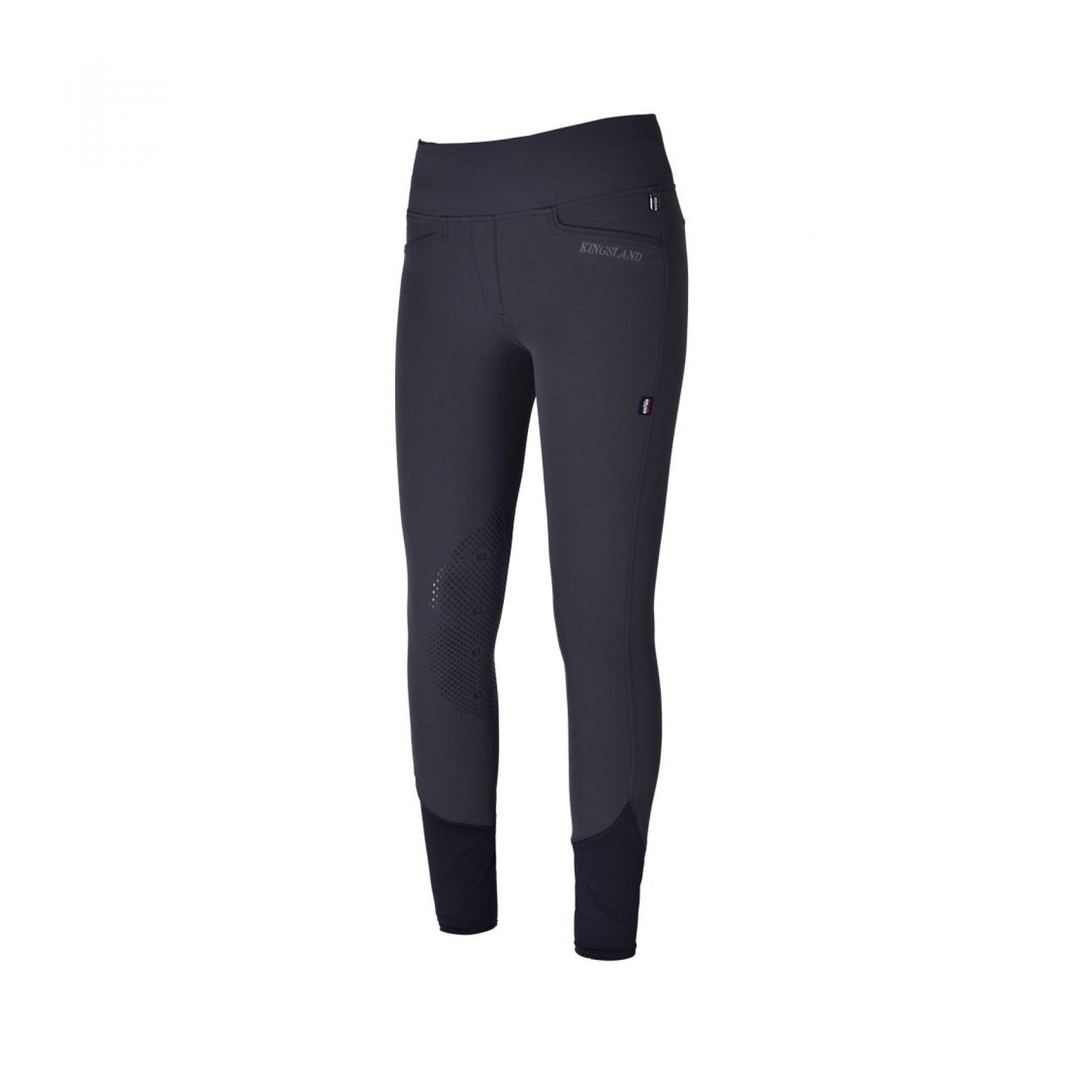 Pantalon d’équitation Katja – fond intégral en impression silicone – pour femmes – gris