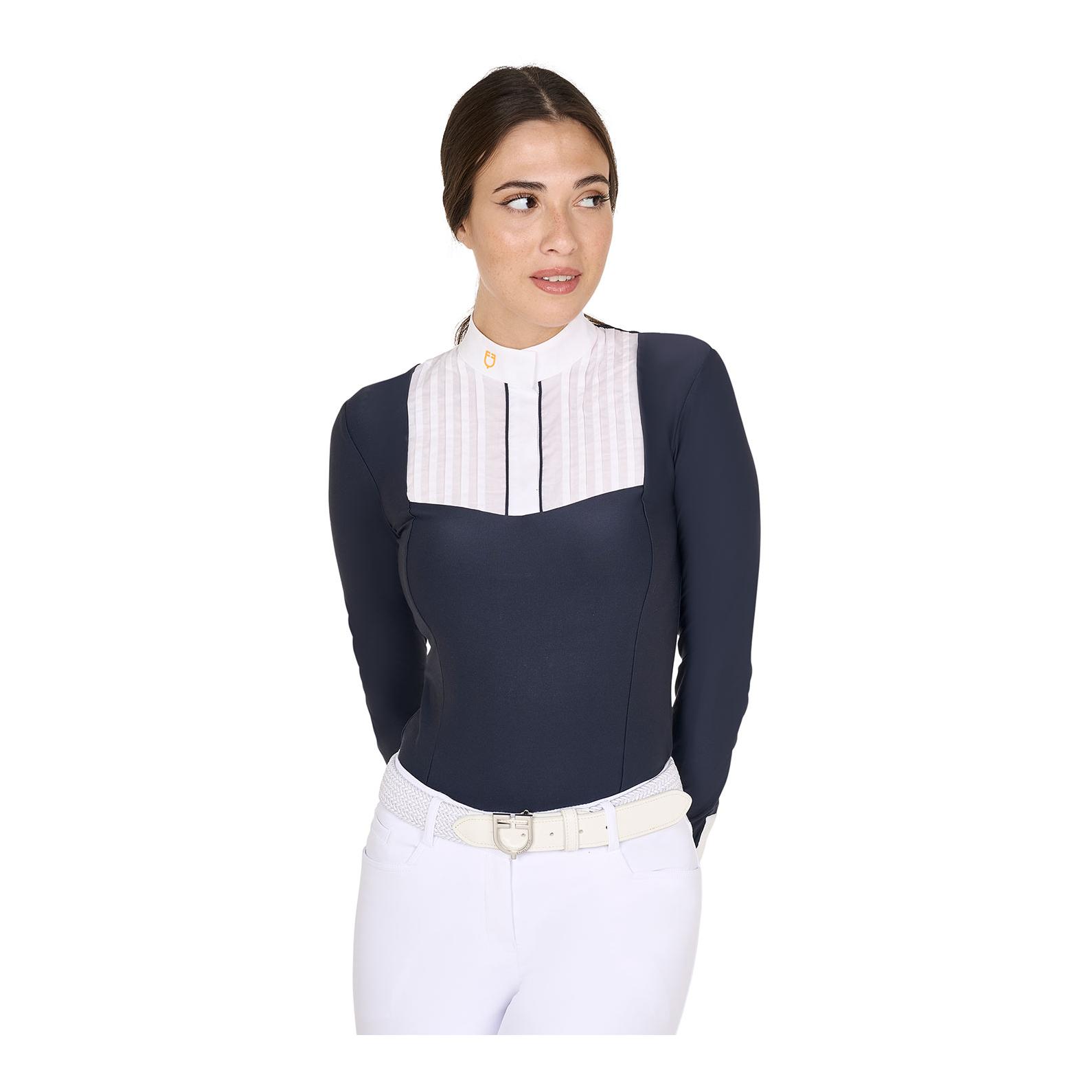 Equestro Turniershirt Plisee Langarm Damen