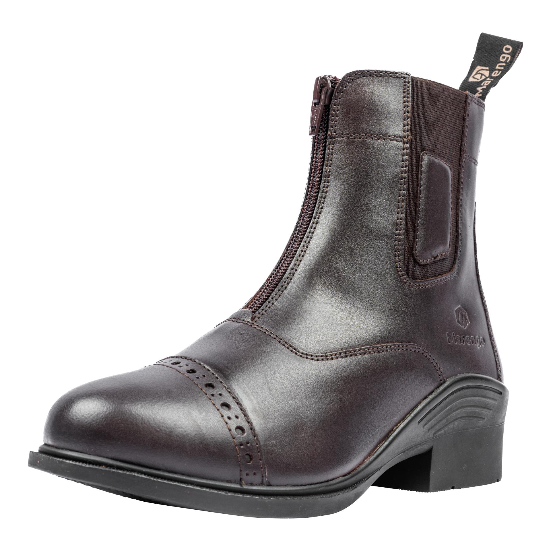 Marengo Reitstiefelette Frontzip Pro Echtleder